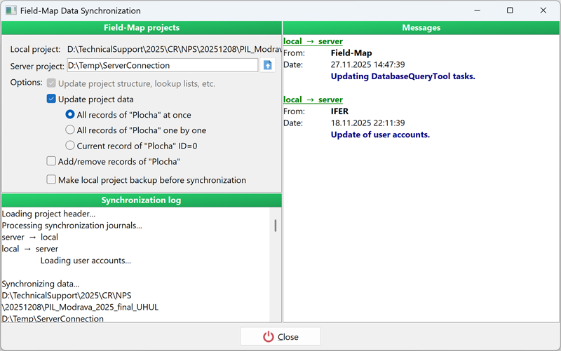New synchronization options